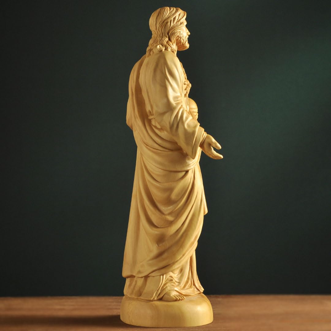 Amazon.co.jp: dsdsad 木彫り イエス・キリスト像 卓上型 高級天然ツゲ