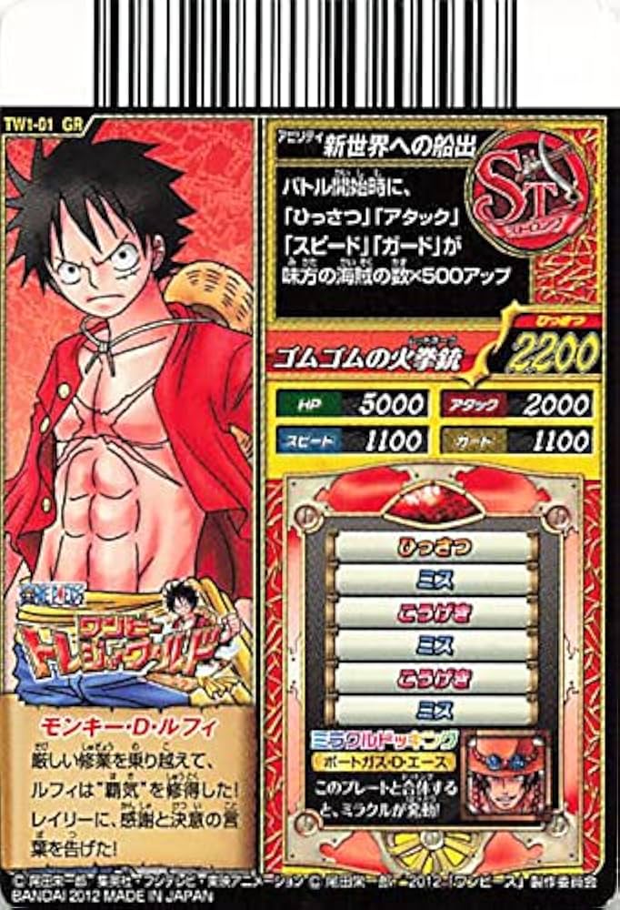 希少品】ワンピースタワー チーム ルフィ シリアルナンバー1000 希少品