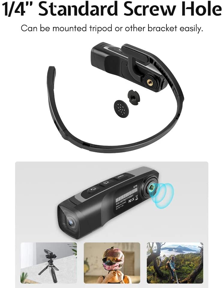 Amazon | ORDRO EP8 最新型 Vlog 4K ビデオカメラ ウェアラブル式