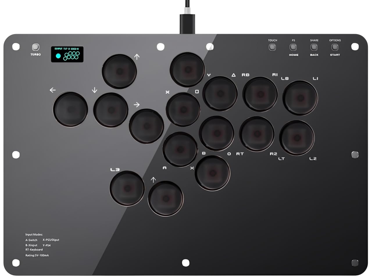 Amazon.co.jp: AQielev アケコン レバーレス コントローラー 16ボタン