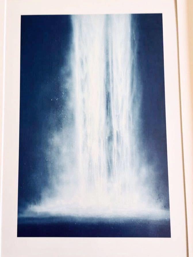 SALE(F10号) 千住博【ウォーターフォール】肉筆/共シール/岩彩/表サイン