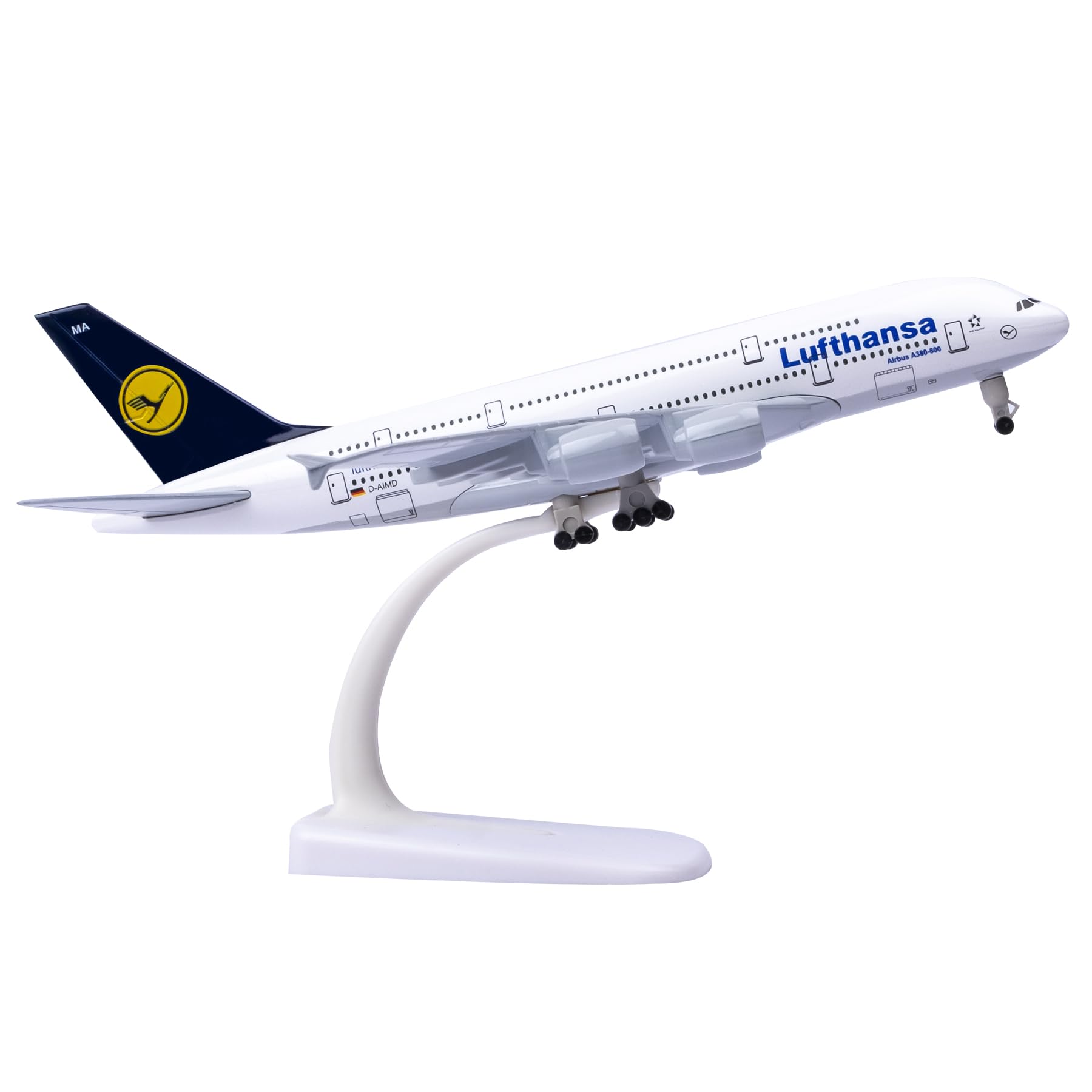Amazon.com: Bswath 1:300 Scale Deutsche Lufthansa A380 Model