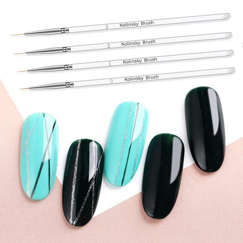 Amazon | yuchurey ネイル筆 極細 4本セット ネールアートペン ネイル