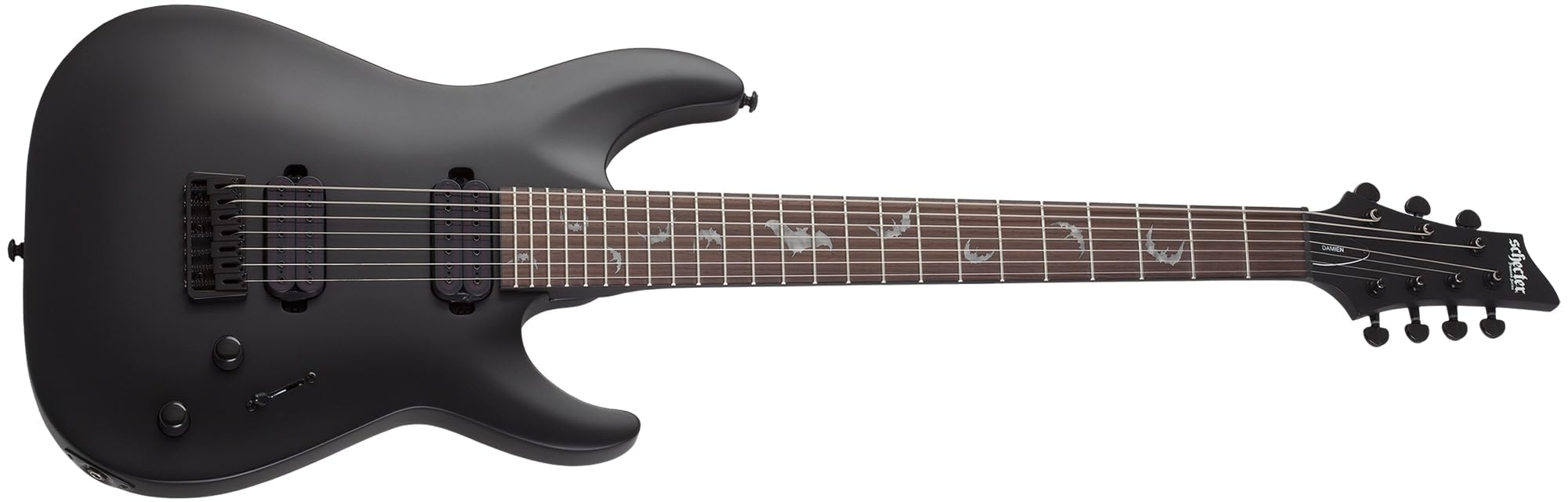Amazon.com: Schecter Damien-7 SBK Electric Guitar - Satin Black