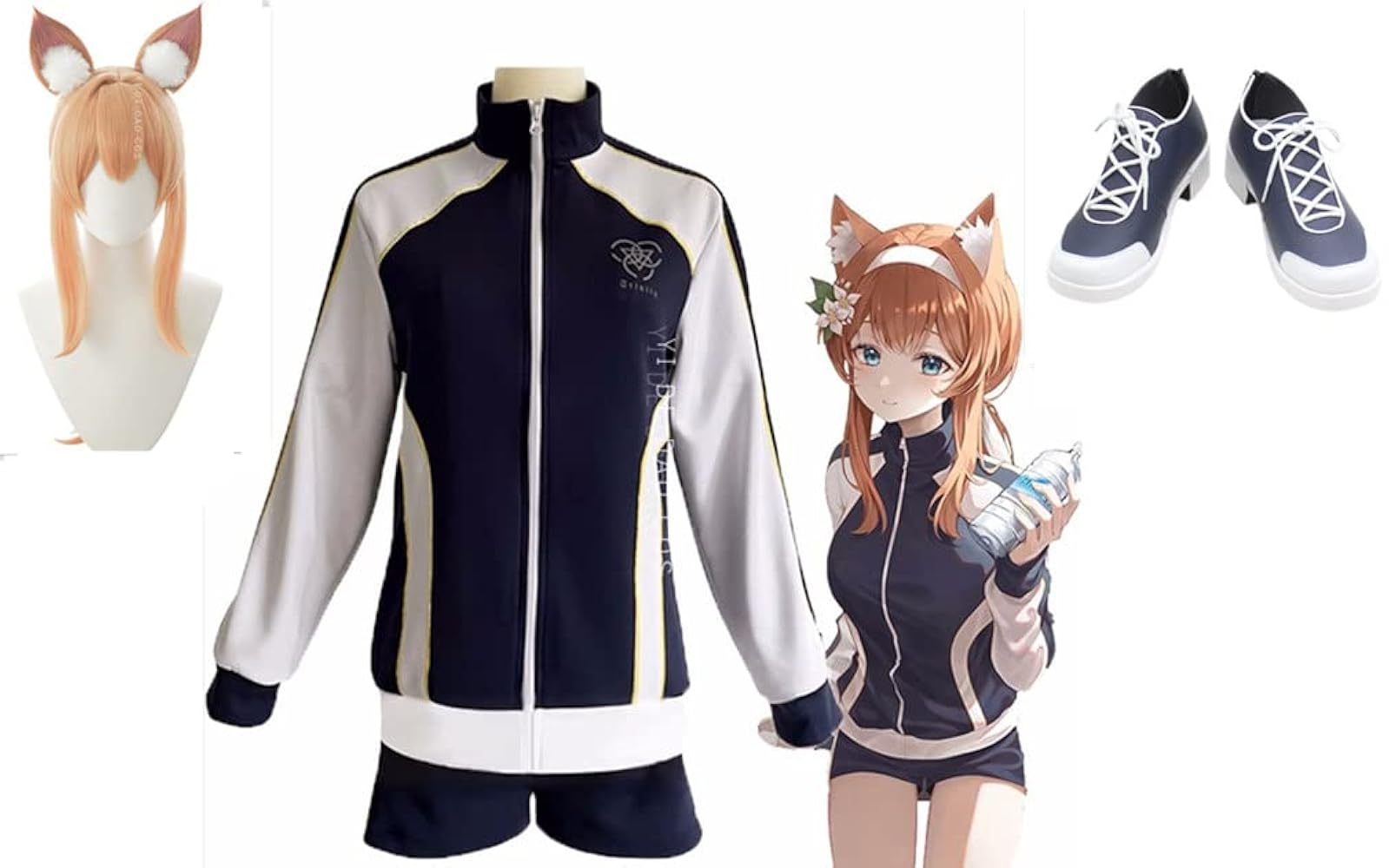 α1 ブルアカ ウインク&アイドル衣装 伊落マリー スリーブ&プレイマット