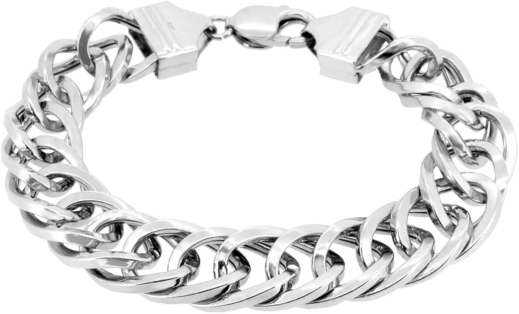 Amazon | [新宿銀の蔵] 極太 軽量 ダブル 喜平 チェーン シルバー925