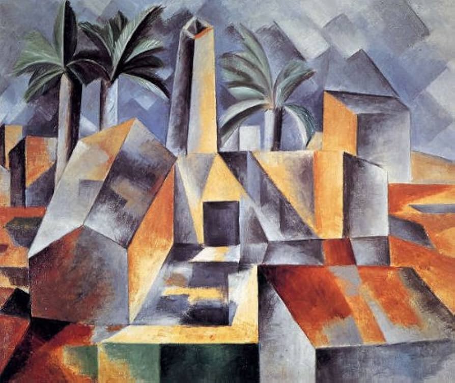 Amazon.co.jp: ピカソ・「オルタ・デ・エブロの工場」 プリキャンバス