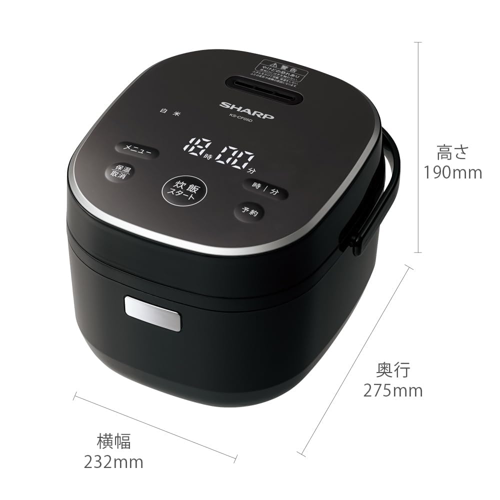 Amazon | シャープ 炊飯器 KS-CF05B-B 3合 一人暮らし マイコン パン