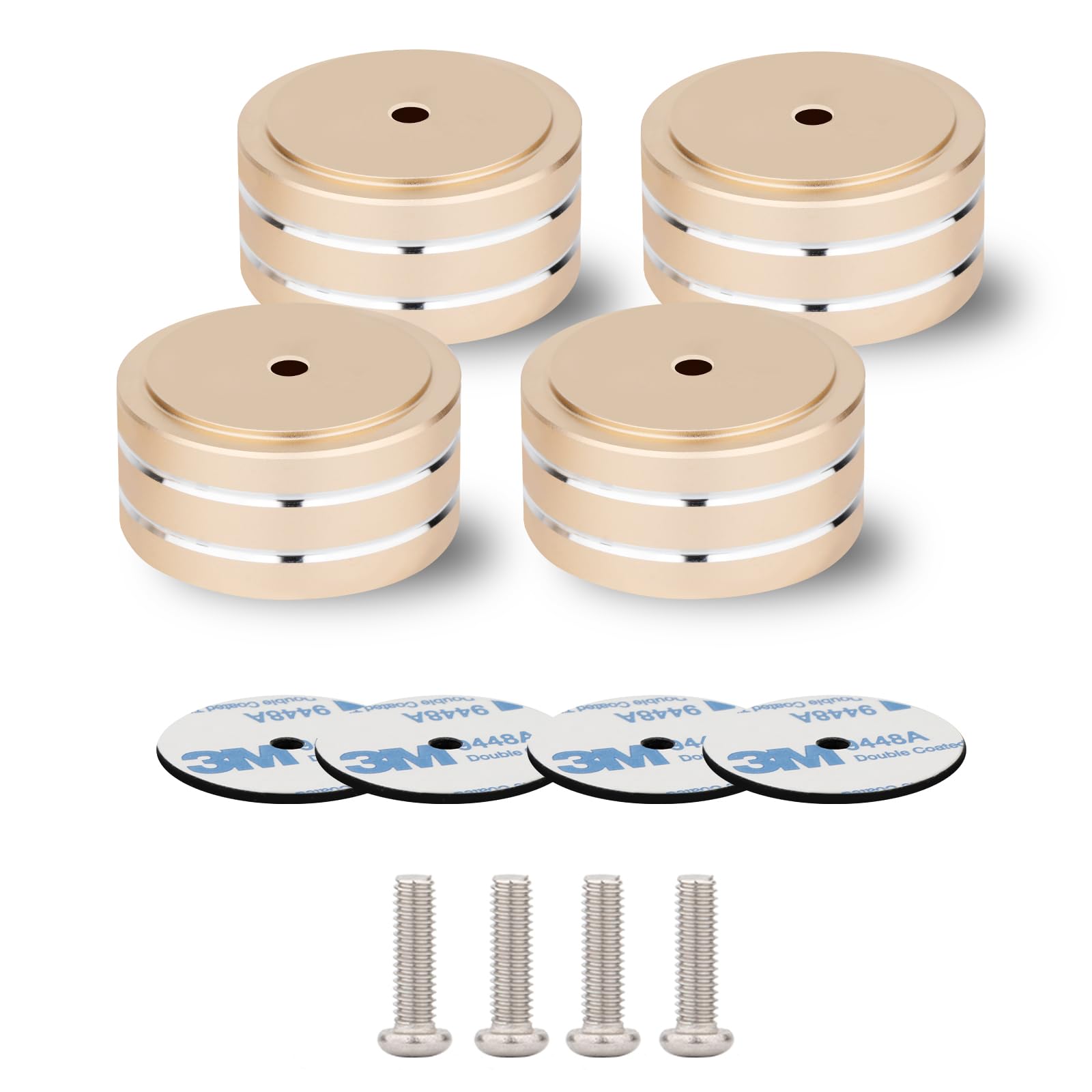 Amazon.co.jp: Monosaudio 4Pcs アルミニウム製 スピーカーいんしゅれ