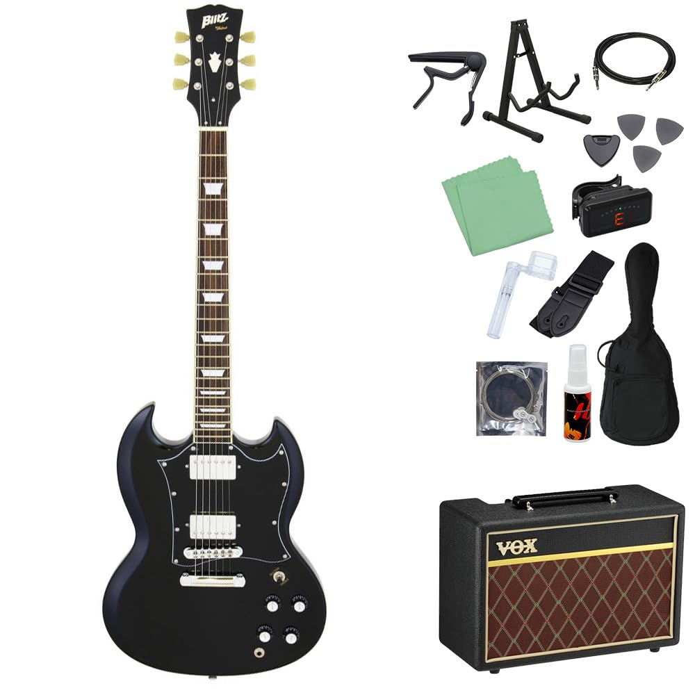 Amazon | Blitz by AriaProII BSG-STD BK エレキギター初心者14点