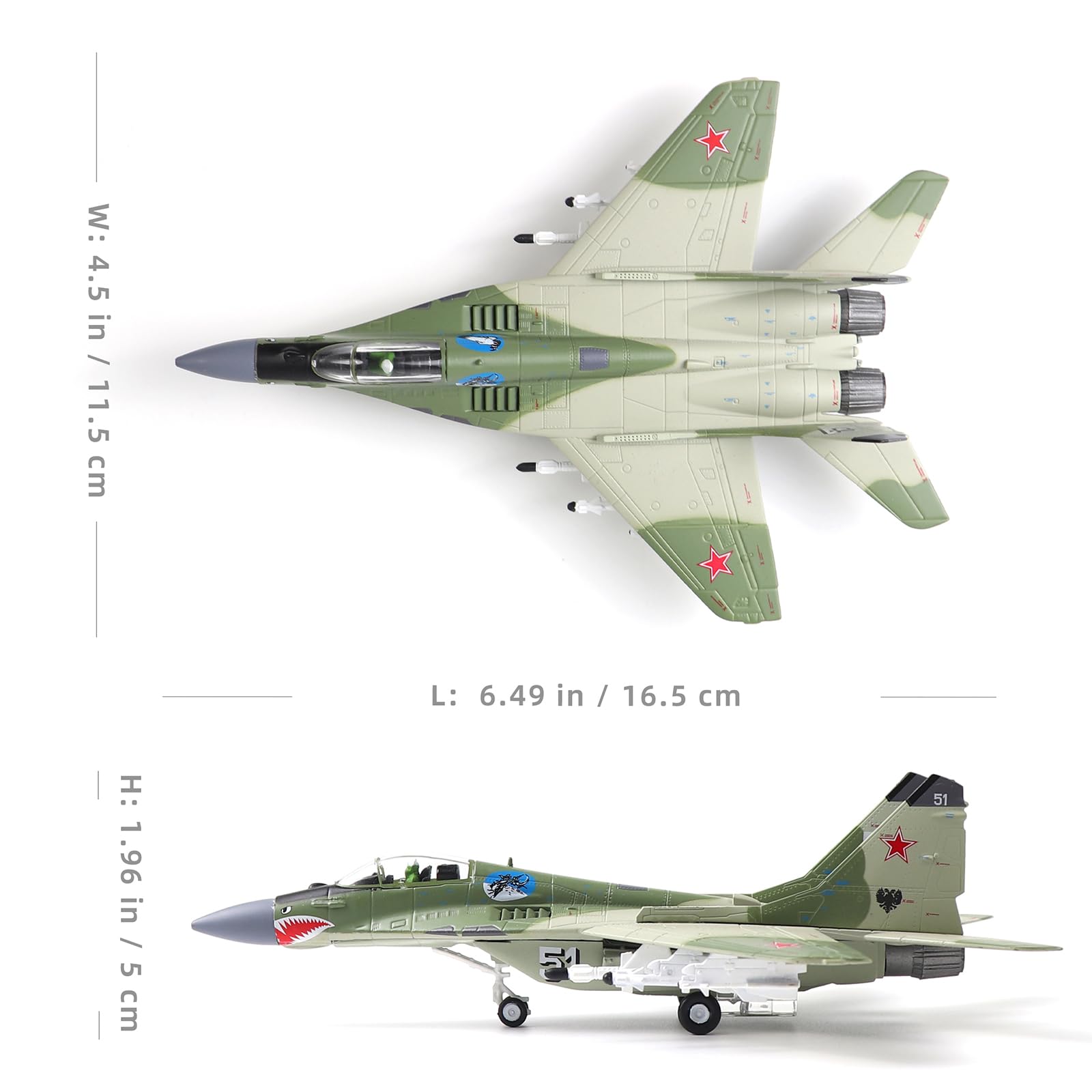 Amazon.co.jp: NUOTIE 1/100 Mig-29 支点金属戦闘機モデルキット