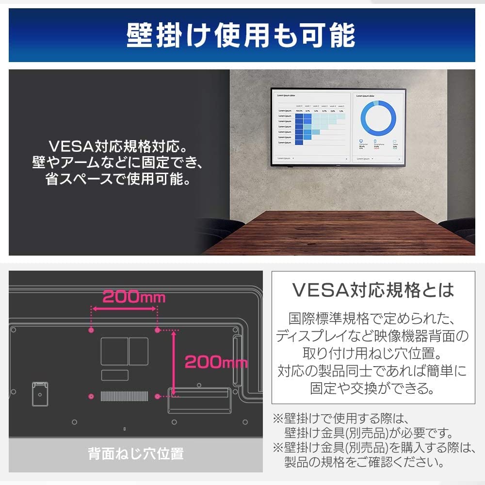 Amazon.co.jp: アイリスオーヤマ モニター 58インチ 4K VAパネル