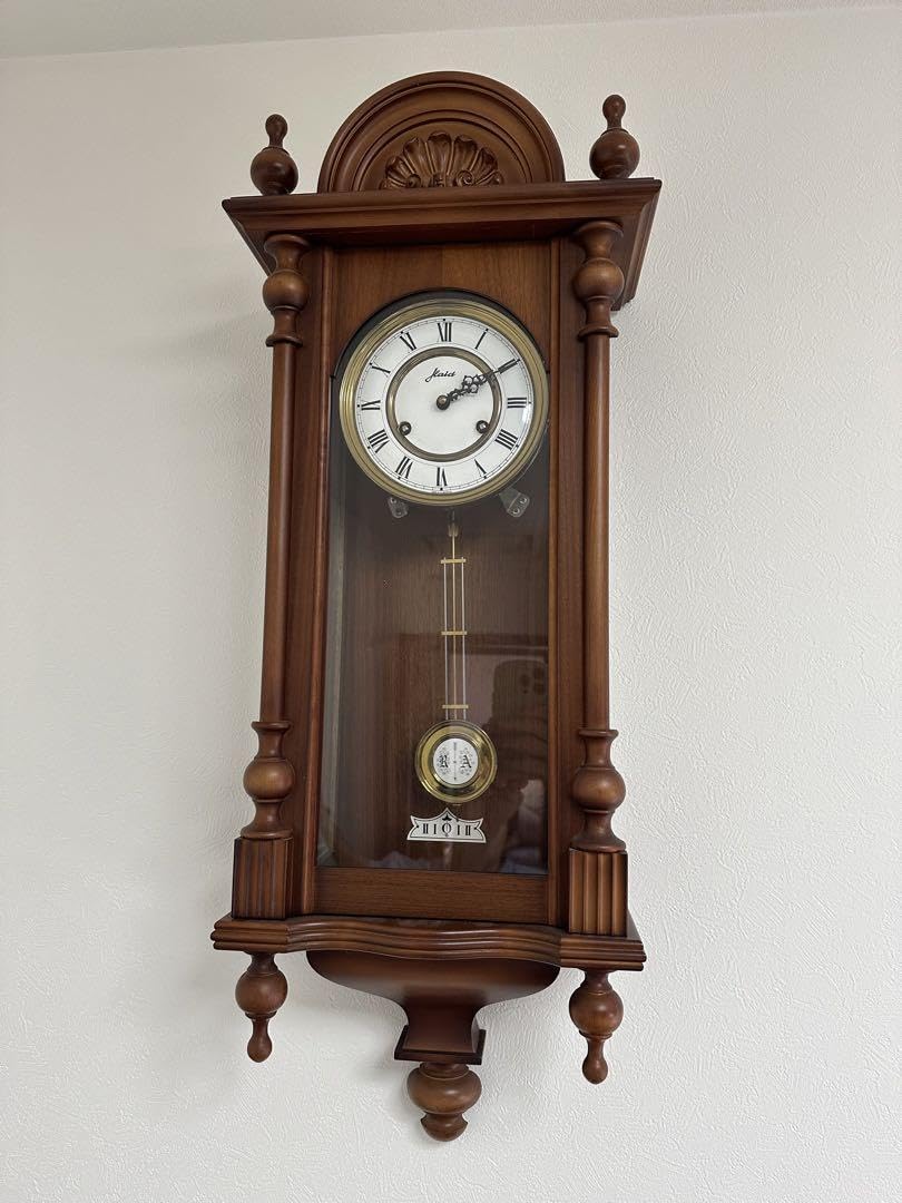 お引取りまたは着払い限定] 木製柱時計 ドイツTempusFugit社製 お引取り