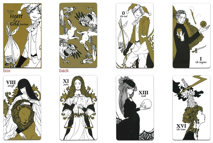 Amazon.co.jp: Heart of Gold Tarot Deck Divination Cards 78 Count