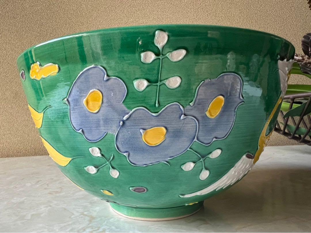 黄交趾鳳凰 菓子鉢 祥雲作 共箱 黄交趾鳳凰 菓子鉢 祥雲作 共箱 黄交趾