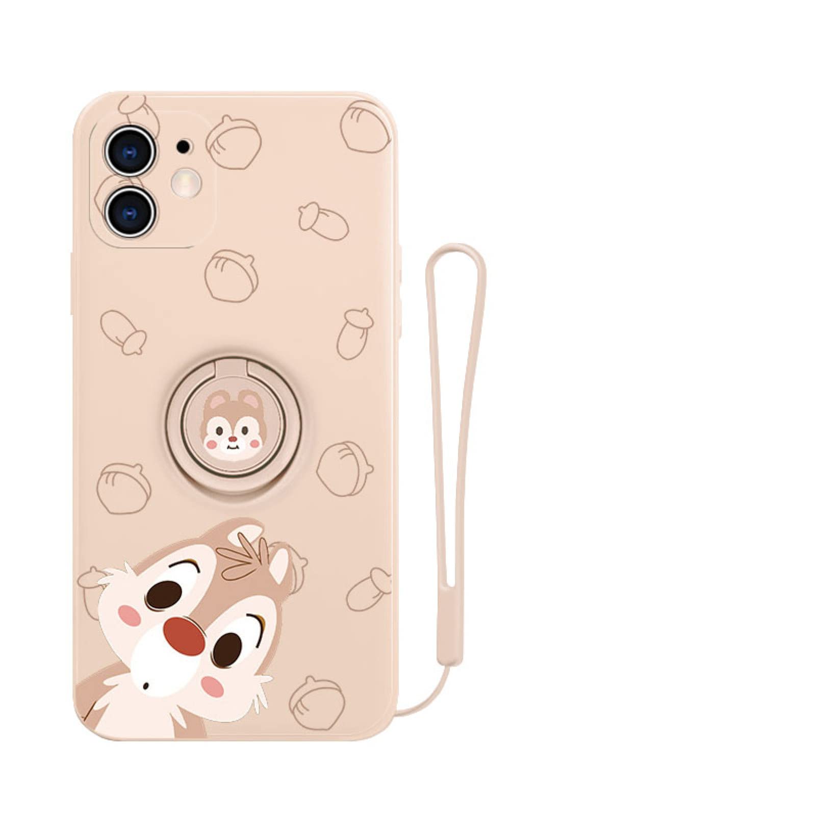 Amazon.co.jp: iPhone12ケース チップとデール リング付き 携帯ケース