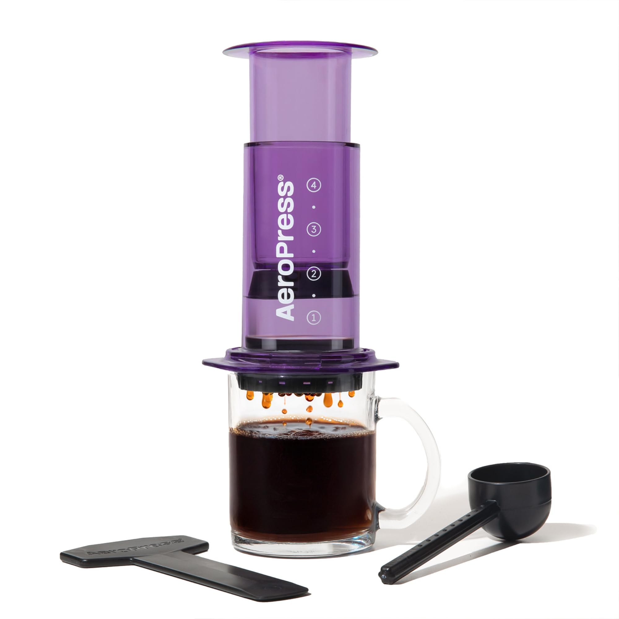 Amazon.com: AeroPress Clear Purple Coffee Press - All-in-One