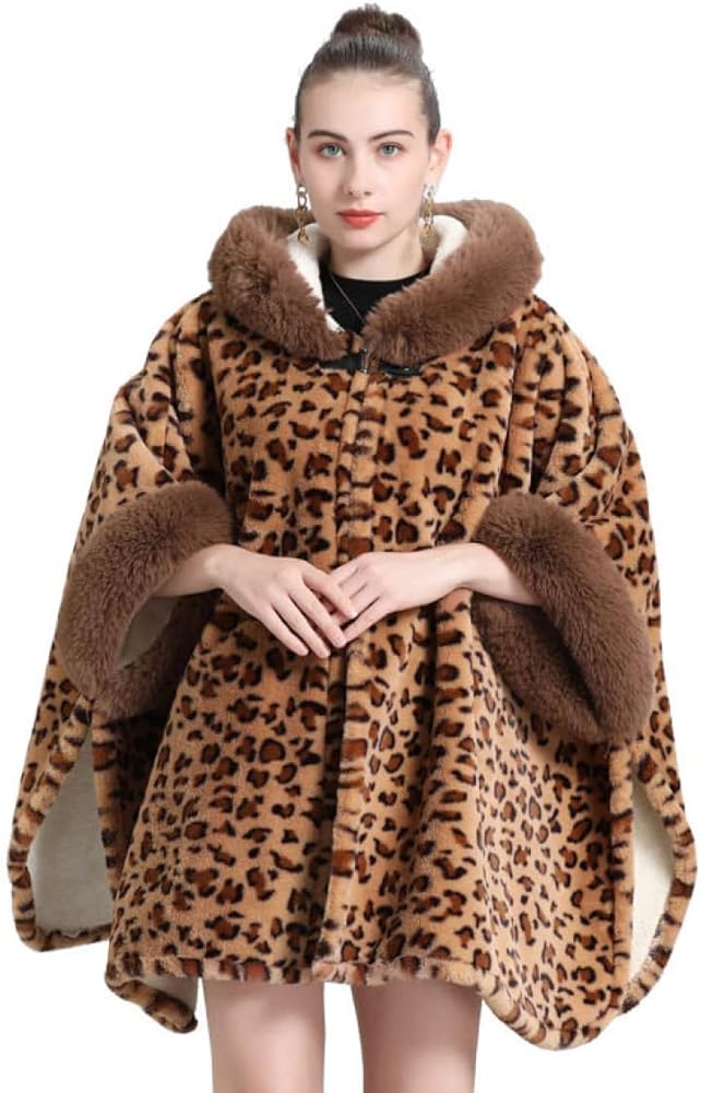 Amazon | [THLD] ポンチョ ファーポンチョ ケープ カーキ ショール