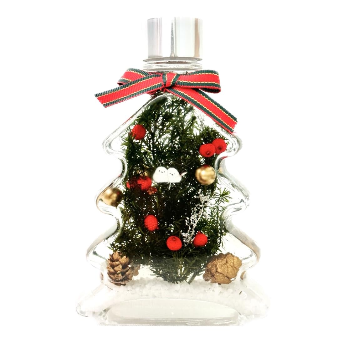 Amazon｜Lulu's ルルズ シマエナガ ツリー ハーバリウム クリスマス