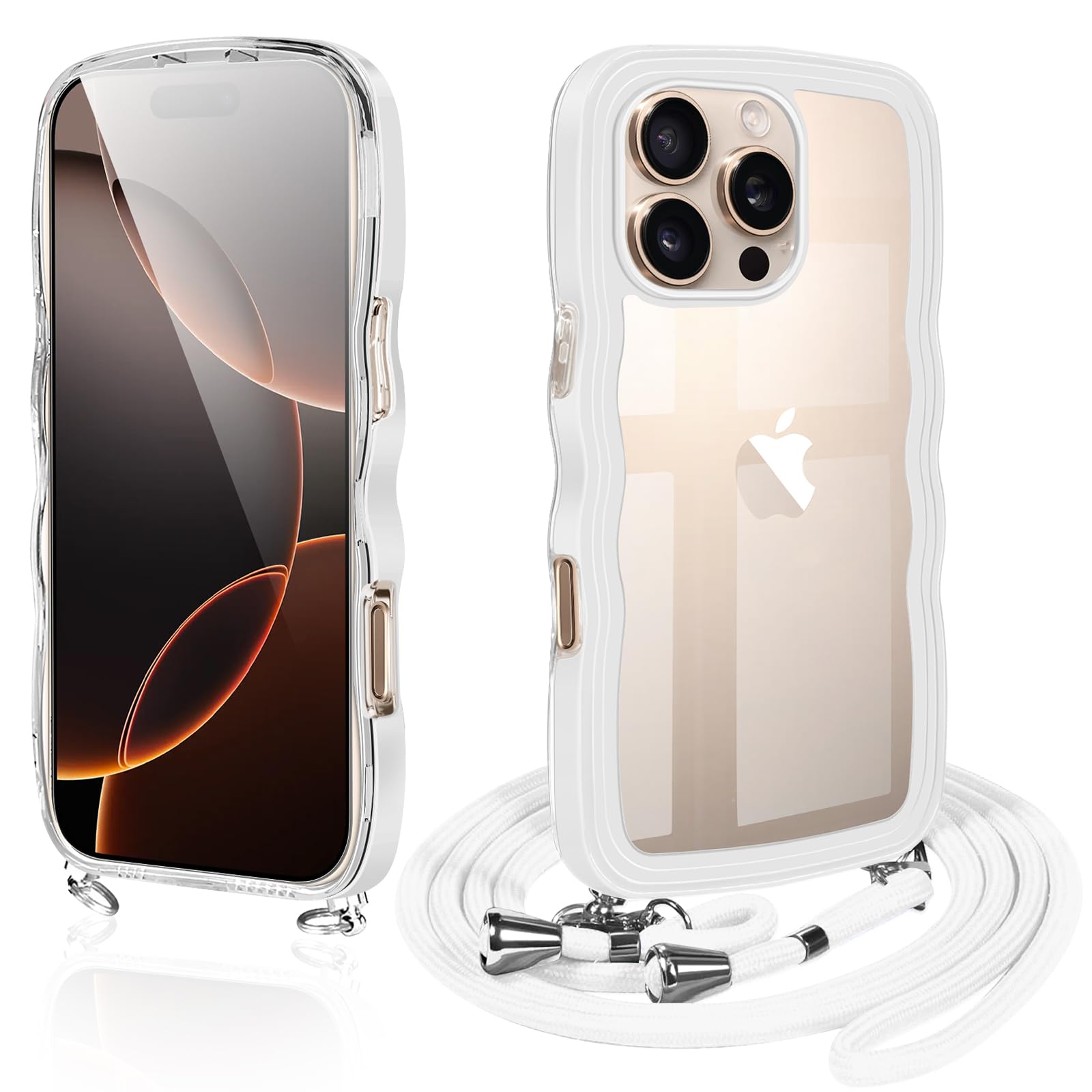 Amazon.co.jp: Guokaien iPhone 16 Pro 用の ケース クリア ショルダー