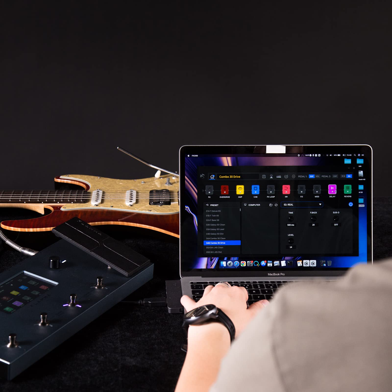 Amazon.co.jp: FLAMMA FX200 マルチ エフェクター ギター ペダル 5