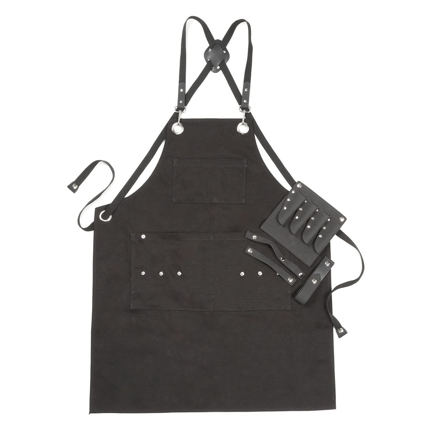 Amazon.co.jp: [deeds] 美容師 専用設計 エプロン シザーホルダー 付き