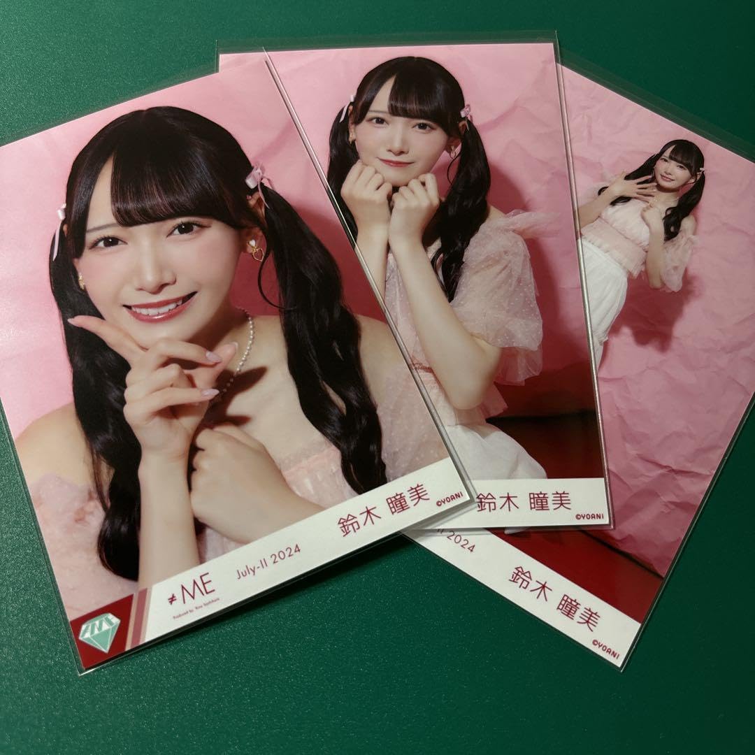 ノイミー ≠ME 生写真 直筆 サイン 鈴木瞳美 お渡し会うなじ 抽選座り