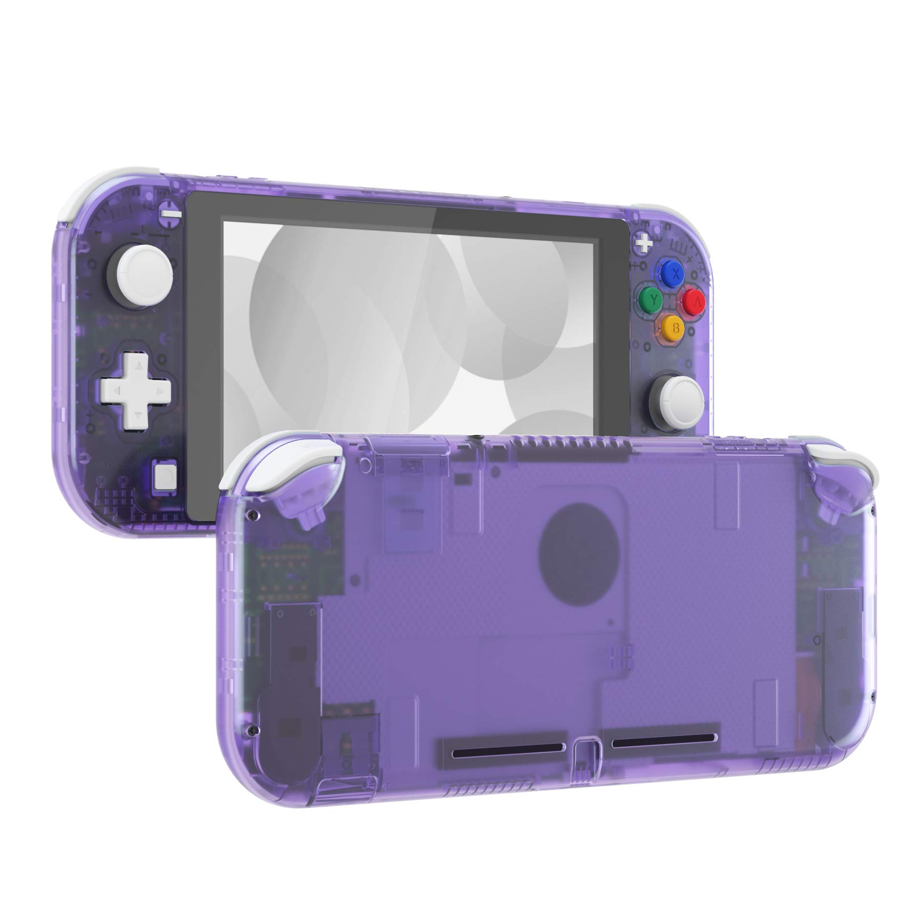 Amazon.com: eXtremeRate Clear Atomic Purple DIY Replacement Shell