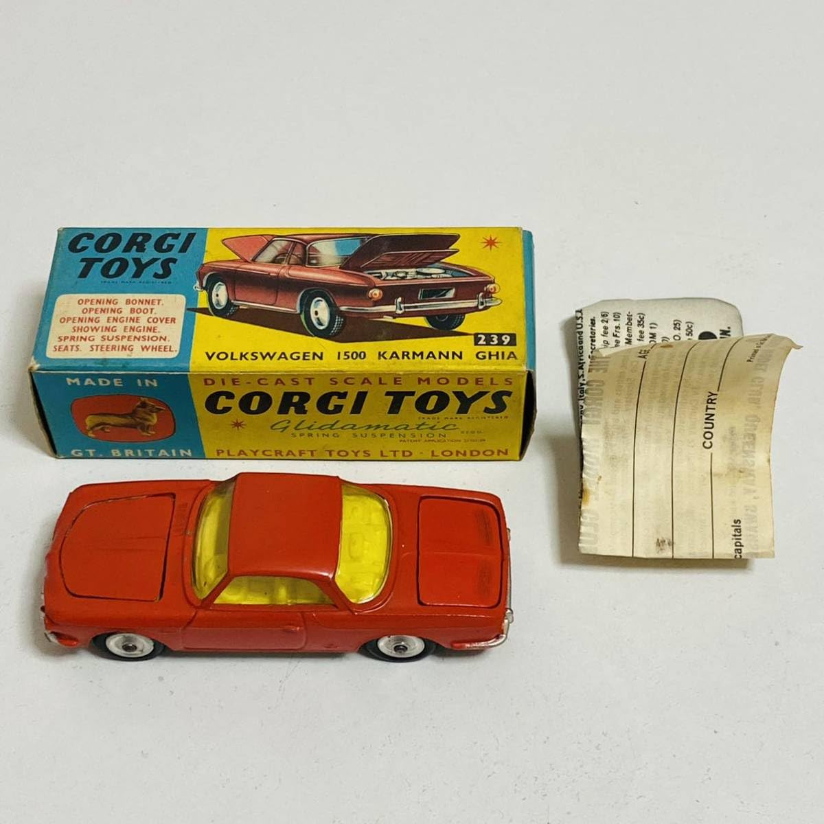 Amazon | CORGI TOYS コーギートイズ 239 VOLKSWAGEN 1500 KARMANN