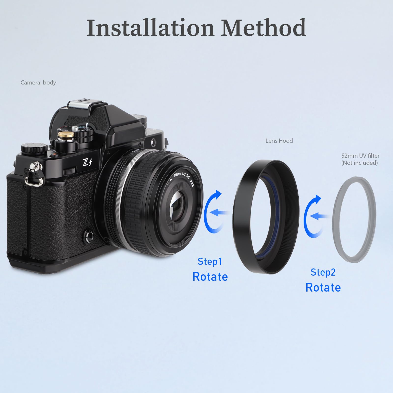 Amazon | Haoge メタルレンズフード、Nikon NIKKOR Z 40mm f/2、Z 28mm