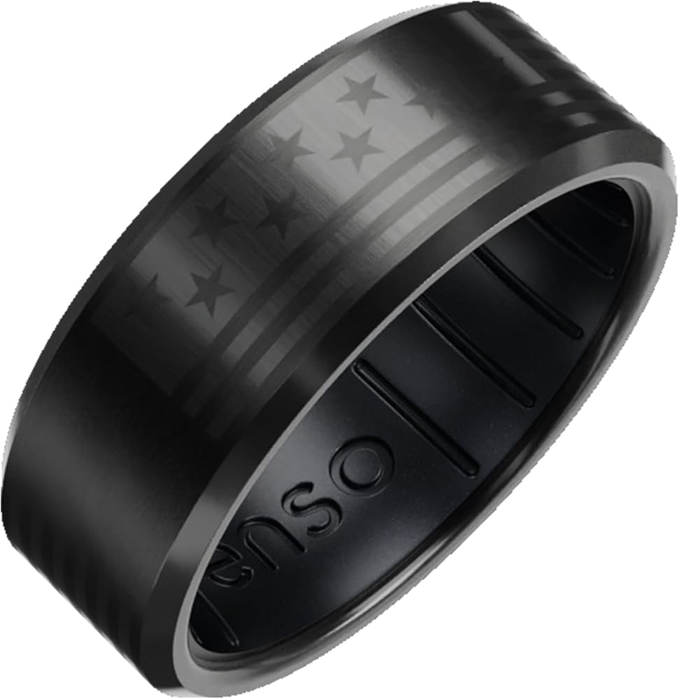 Amazon.com: Enso Rings Bevel Hybrid Ring - Durable Brushed Outer