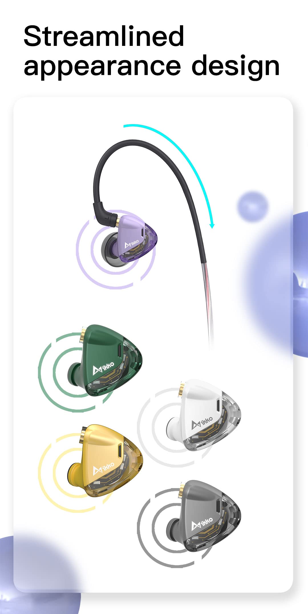 Amazon.co.jp: keephifi IKKO オパール OH2 有線イヤホン HiFi