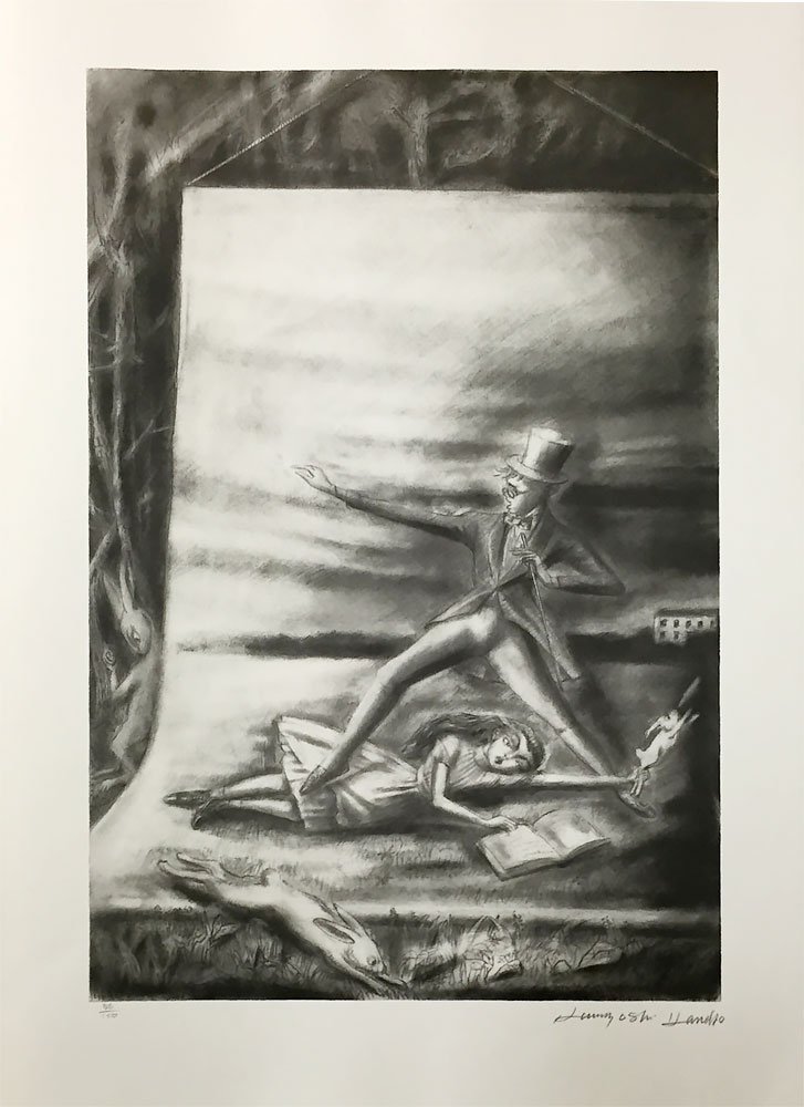 Amazon.co.jp: 金子國義リトグラフ「不思議の国のアリス」(2)White