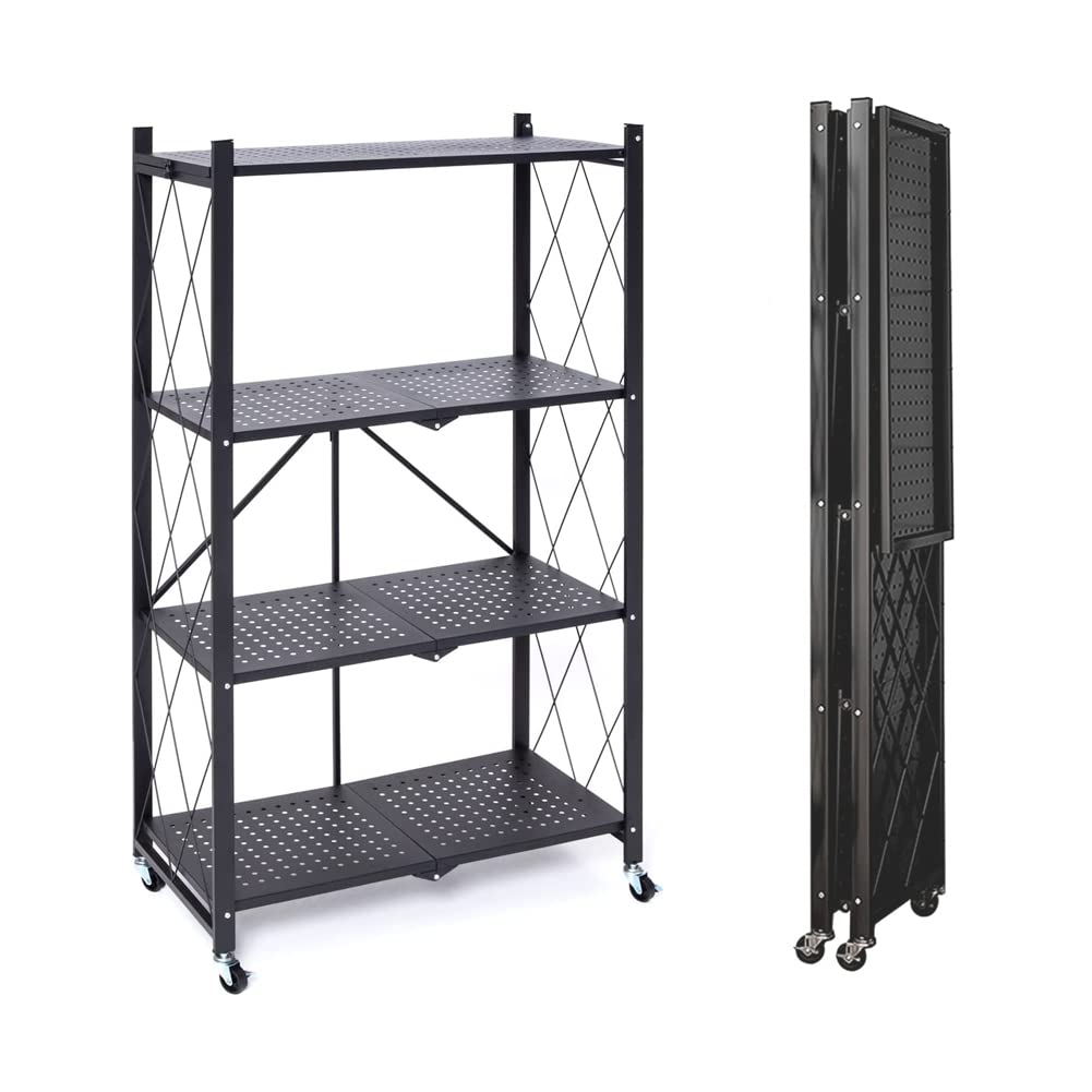 Amazon｜JOOHY スチールラック 収納ラック キャスター付き メタル