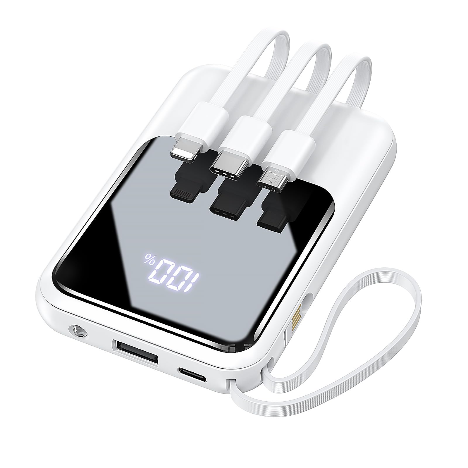 Amazon | 【22000mAh大容量・4つのケーブル内蔵】モバイルバッテリー