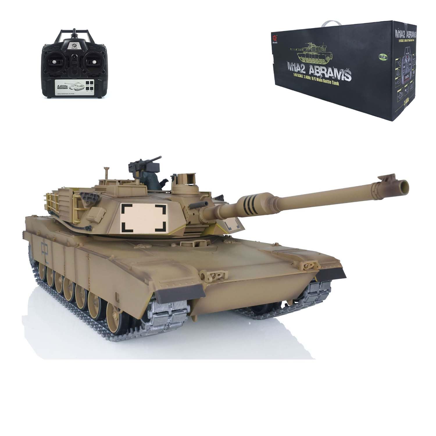Amazon.com: wheelfun Heng Long US in Stock, Ver M1A2 Abrams RC
