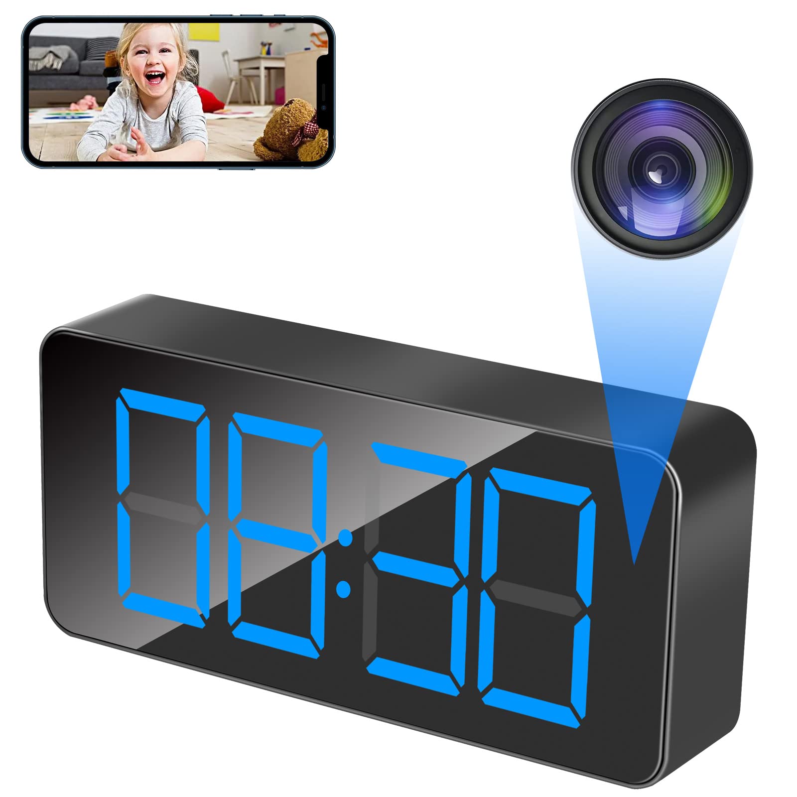 Amazon.co.jp: 隠しカメラ wifi小型カメラ 隠しカメラ時計 スパイ