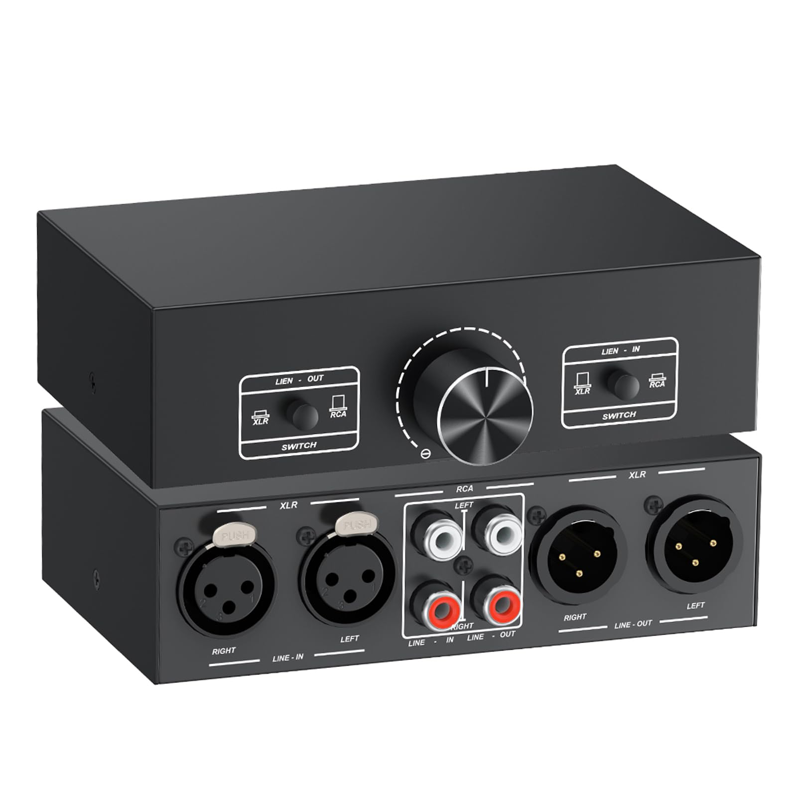 Amazon.com: PROZOR 2-IN-2-OUT XLR Balanced/RCA Converter Audio