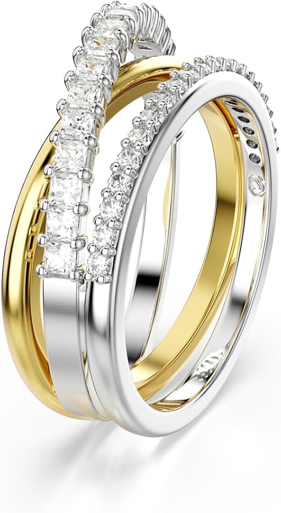 Amazon.com: Swarovski Hyperbola Ring, Mixed Cuts, Clear, Mixed