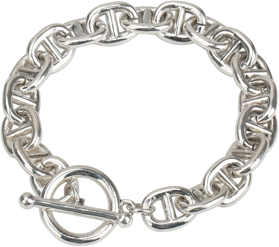 Amazon | 「silverKYASYA」シルバー925 チェーンブレスレット メンズ