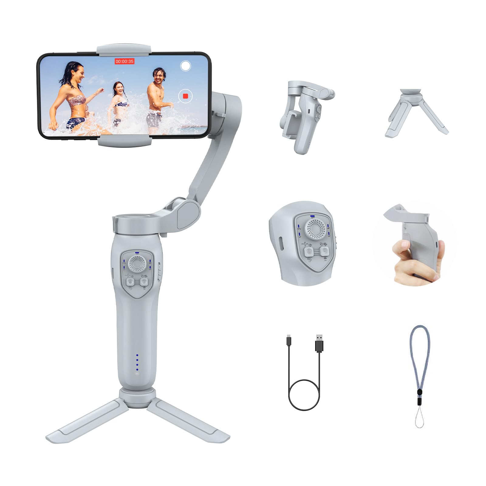 Amazon.com: Gimbal stabilizer for Smartphone,3-Axis Phone Gimbal