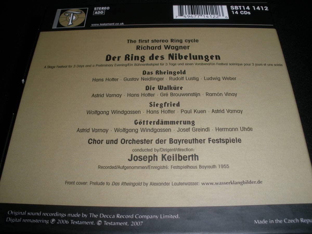 Amazon.co.jp: 14CD 廃盤 カイルベルト ワーグナー ニーベルングの指環
