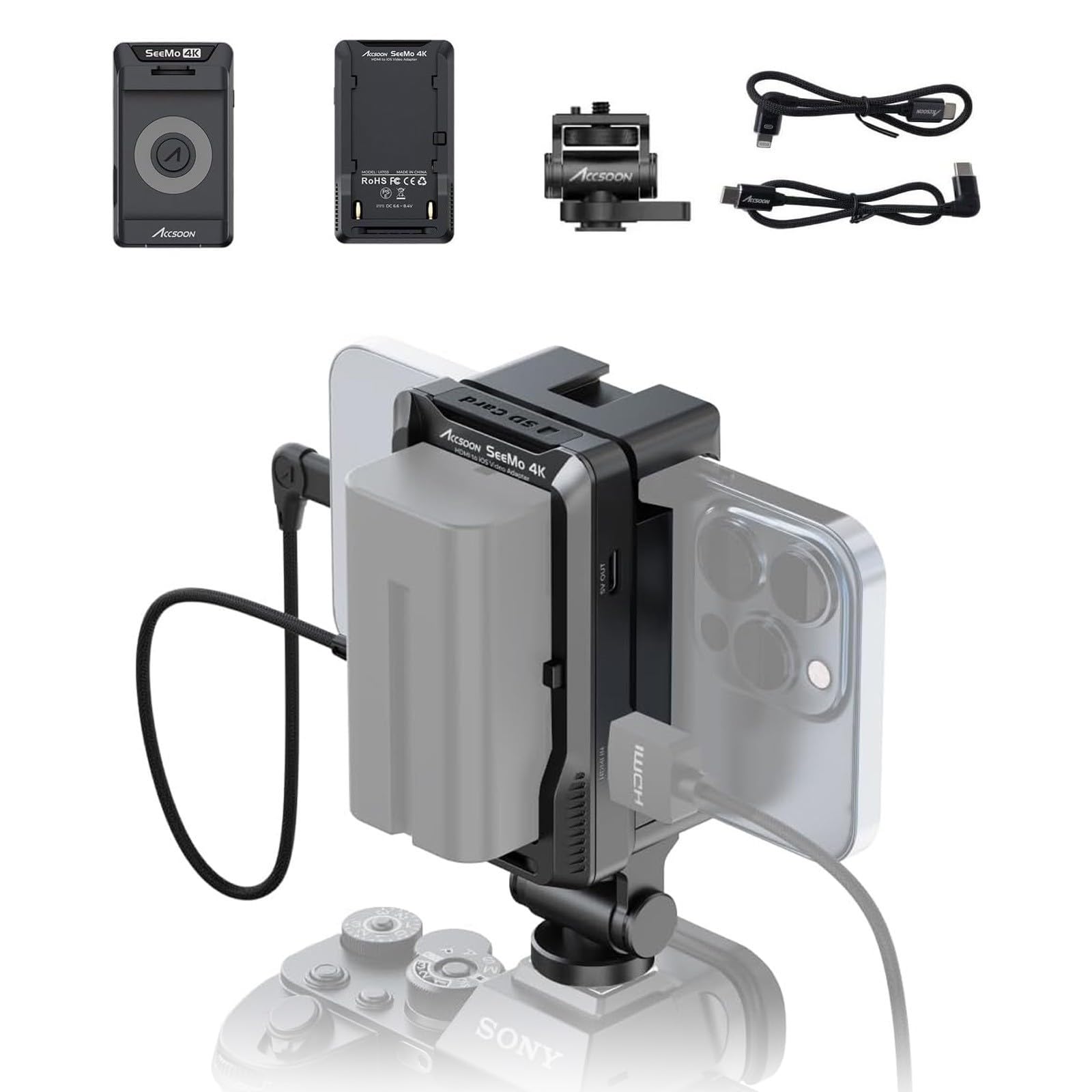 Amazon.com: Accsoon SeeMo 4K HDMI Adapter for iPhone 17/16/15/14