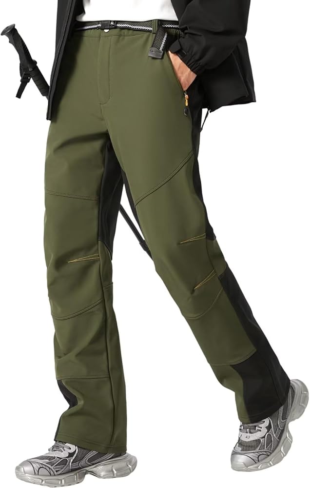 Amazon | [FLYGAGA] 防寒ズボン メンズ ソフトシェルパンツ 登山ズボン