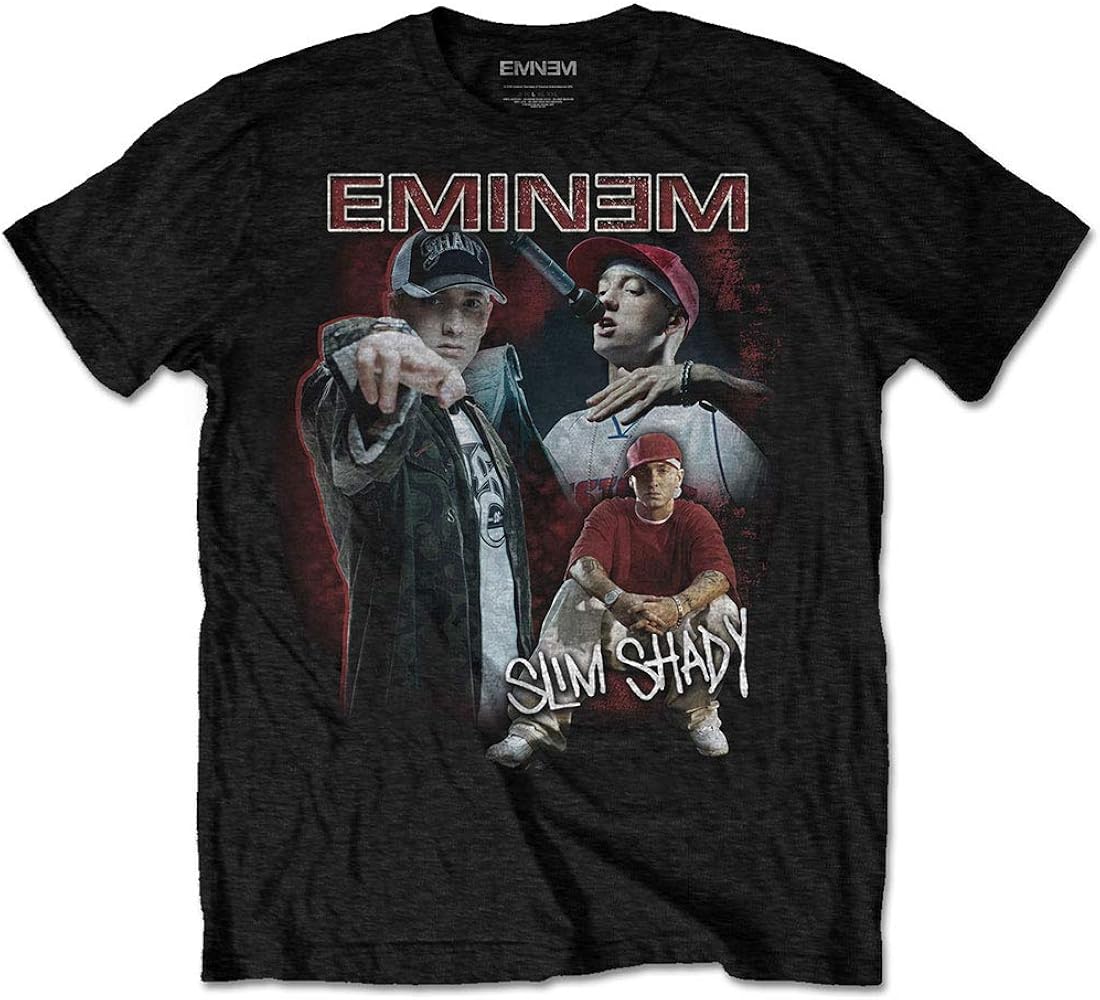 Eminem 'Slim Shady Homage' (Black) T-Shirt (Large) : Amazon.ca