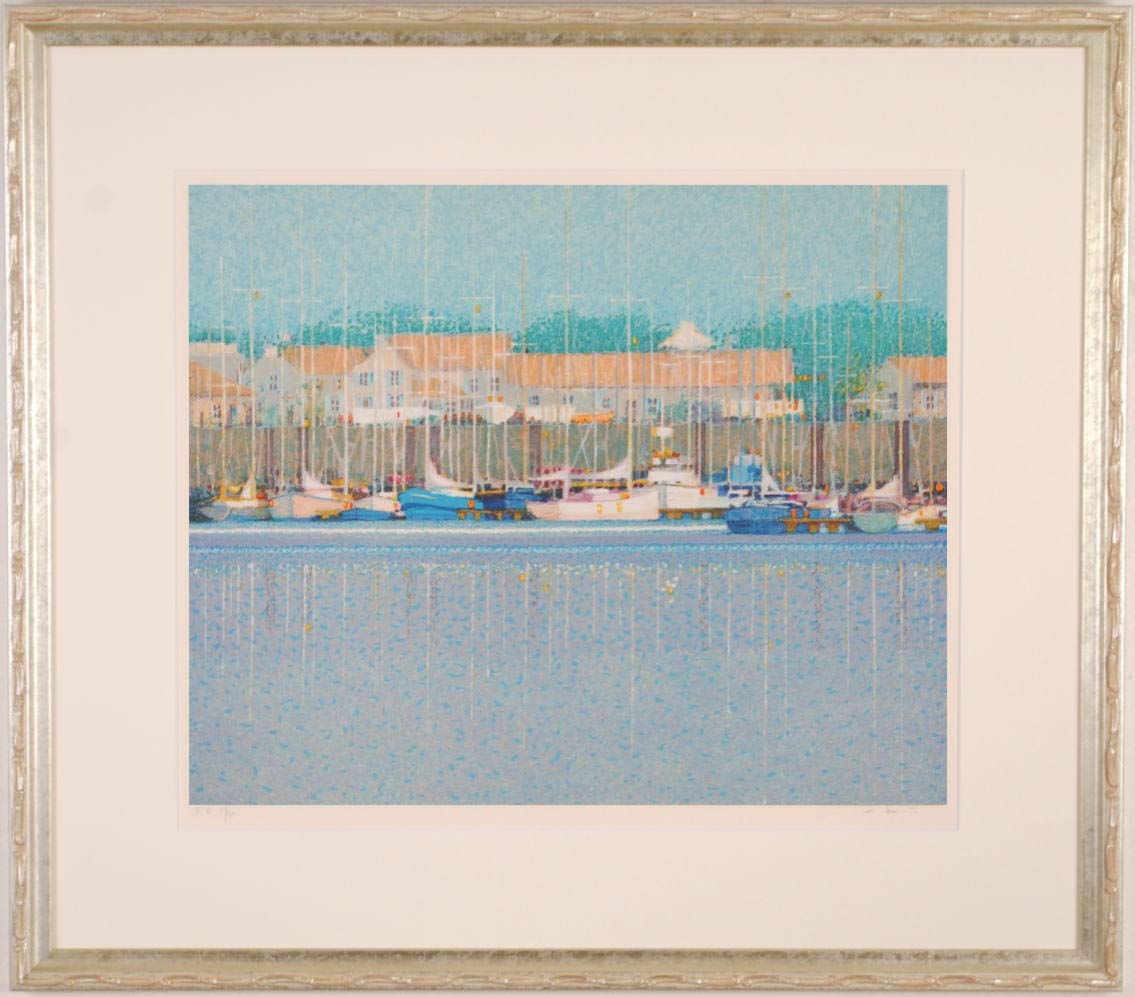 Amazon | アンドレ・ブーリエ 「ヨットの停泊」 海 絵画 風景画