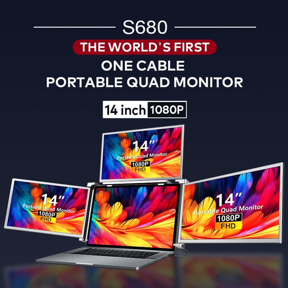 Amazon.co.jp: Duangu 14インチノートパソコン拡張スクリーン 1080P