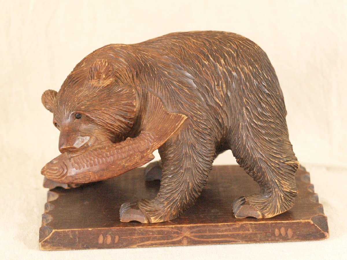 アンティーク 木彫りの熊 北海道 アイヌ ヴィンテージ 70年以上前