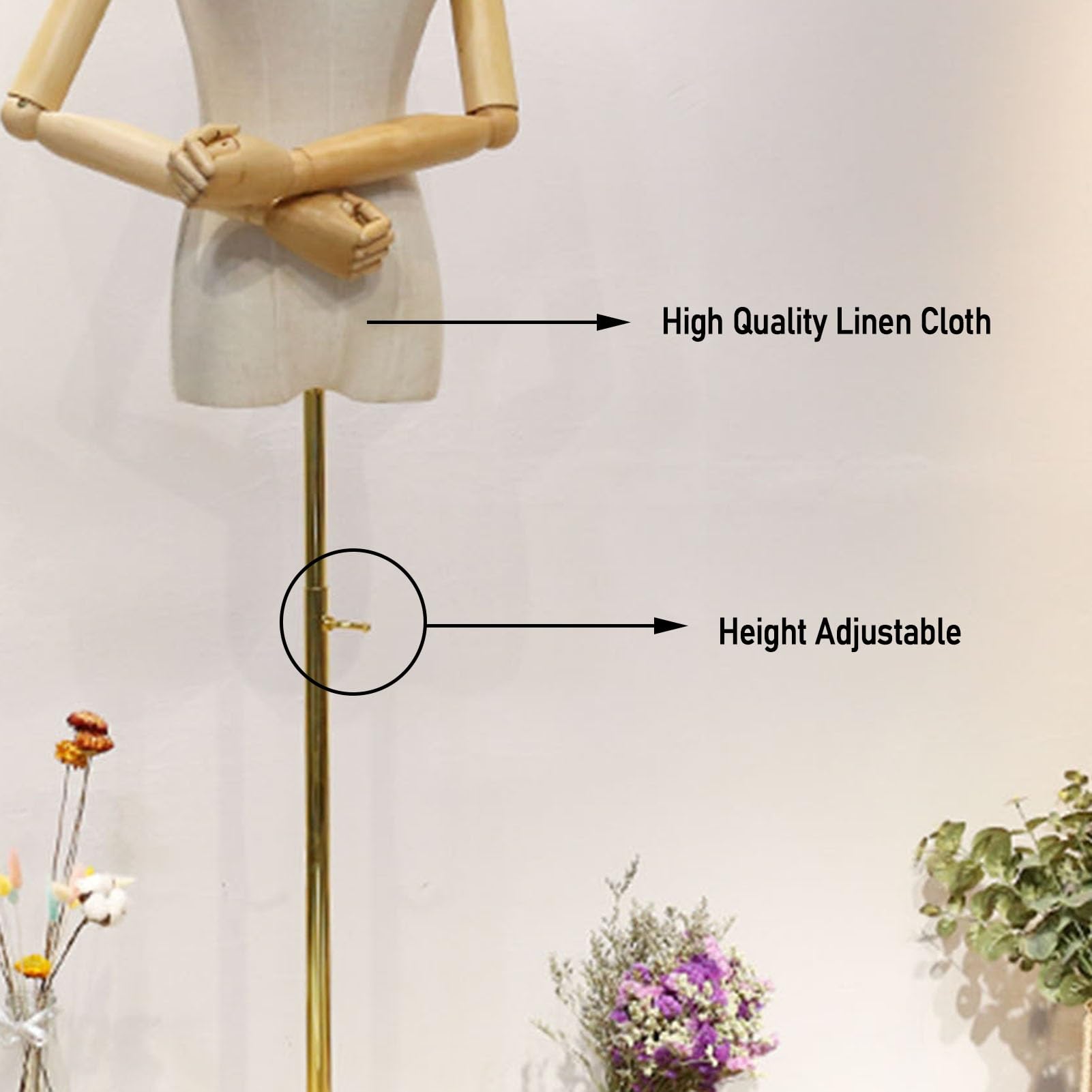 Amazon.co.jp: 女性マネキントルソー 高さ調節可能 52-76 インチの