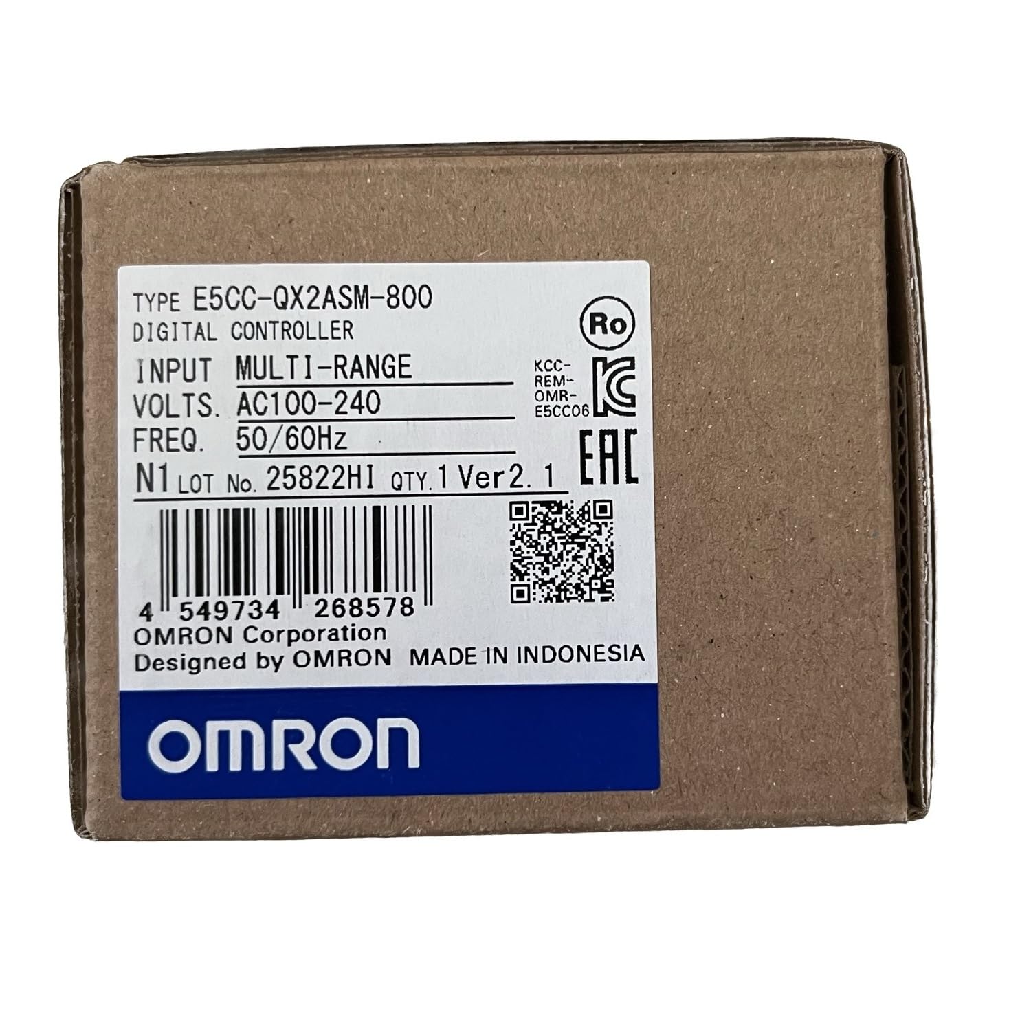 Amazon.com: OMRON E5CC-QX2ASM-800 1/16 DIN, 100-240 VAC, 50/60 HZ